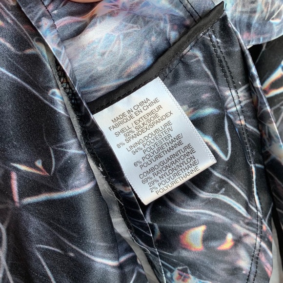 Helmut Lang Stretch Silk Cellophane Print Mini Wrap Skirt - Picture 5 of 8